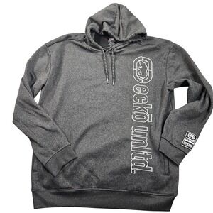 Ecko Unltd Hoodie Sweatshirt Mens 2XL Gray Fleece Pullover Graphic Rhino Logo